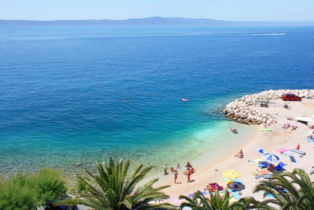 Beach and cove seen from above